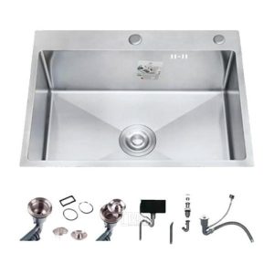 Мойка кухонная DS6050 600*500*200mm , нержавеющая сталь с сифоном